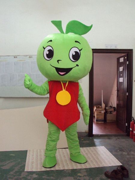 Costume de poupée de mascotte Green Apple cartoon Costume de mascotte taille adulte Halloween Chrismas carvinal Birthday Party Fancy Dress peut faire de la publicité sur