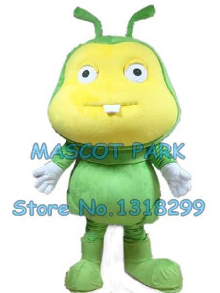 Traje de mascota de la muñeca traje de la mascota de la mariquita verde insecto personaje de dibujos animados personalizado traje de carnaval 3221