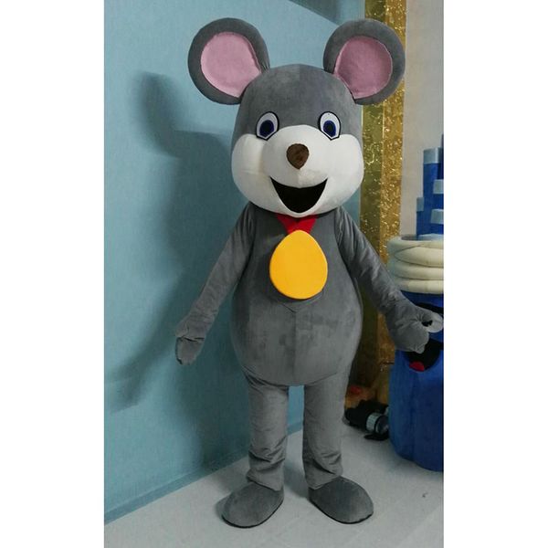 Disfraz de muñeca de mascota Disfraz de mascota de ratón gris de Halloween Trajes de traje de fiesta Juego de fiesta Trajes Ropa Publicidad Navidad Pascua Adultos Tamaño