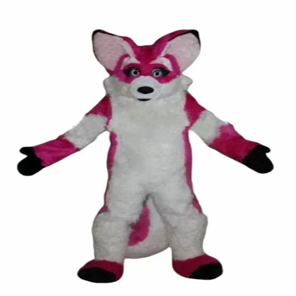 Disfraz de muñeca de mascota Halloween Sexy Fursuit Long Fur Red Husky Mascot Costume Suit Adult Wolf Fox Dog Costume Party Game Dress Girls