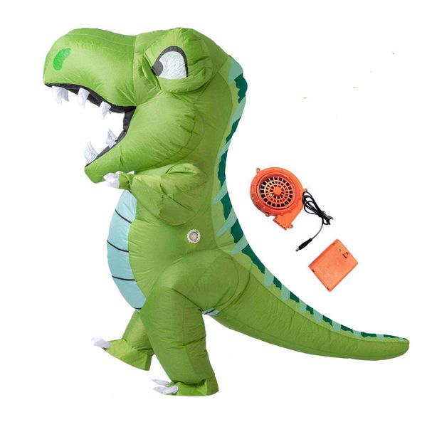 Costumes gonflables de dinosaure pour mascotte, poupée de noël et d'halloween, vêtements gonflables de dinosaure, en stock pour adultes (150-190cm)