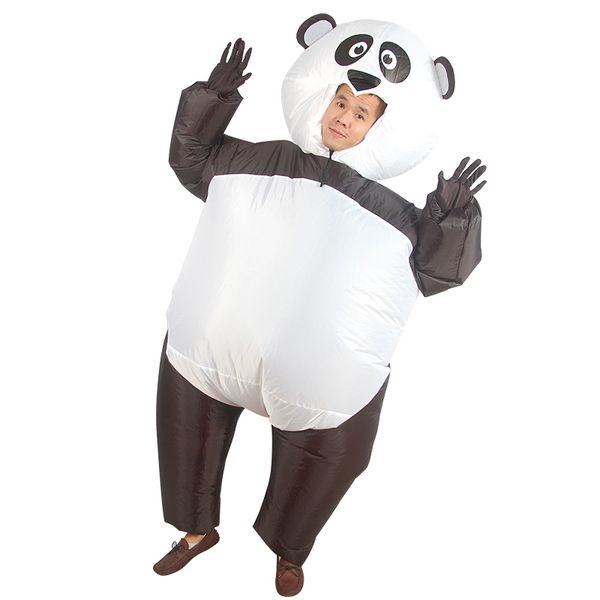 Disfraz de muñeco de mascota, disfraz de panda inflable para fiesta de adultos, traje de Carnaval, tela para festival