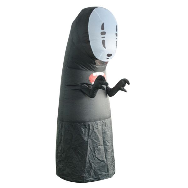 Traje de muñeca de mascota JP Anime Dibujos animados Fantasma negro Disfraz inflable Mujer Hombres Mascota Fiesta Escenario Muñeca Disfraz de Halloween Vestir ropa