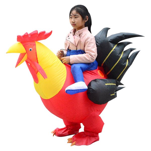 Costume de poupée de mascotte Enfants Grosse Bite Animal Équitation Costumes Gonflables Garçons Filles Halloween Dessin Animé Mascotte Poupée Partie Jeu de Rôle Habiller Outfi