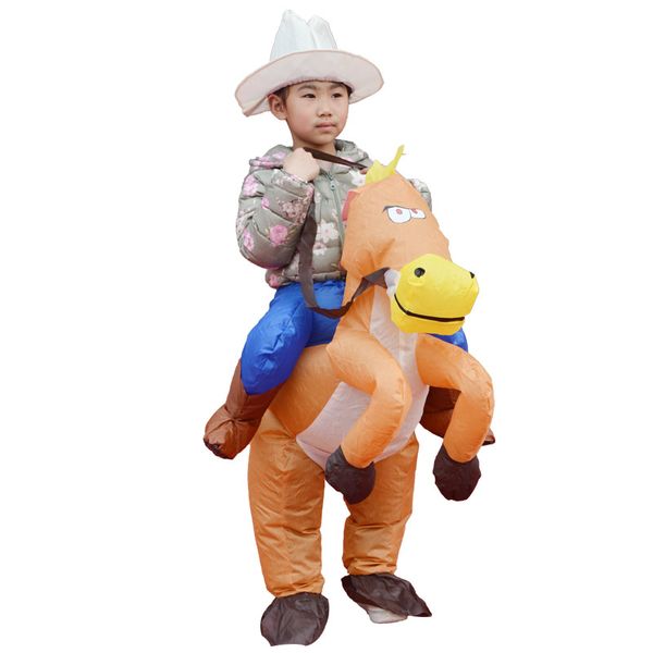 Costume de poupée mascotte enfants équitation animaux Costumes gonflables garçons filles Halloween dessin animé mascotte poupée fête jeu de rôle habiller tenue