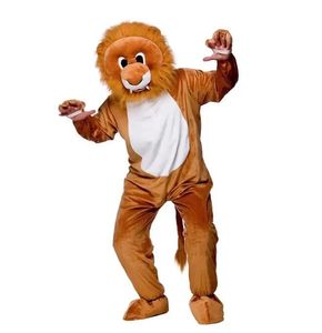 Costume de poupée mascotte Lion, Costume de poupée de dessin animé, Halloween, noël, pâques, couvre-chef Compressible, grand Costume de scène