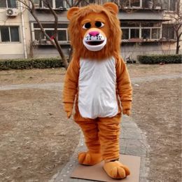 Costume della bambola della mascotte Costume della mascotte del leone Abiti pelosi Gioco di società Fursuit Abito da cartone animato Abiti Carnevale Halloween Natale Pasqua Vestiti pubblicitari