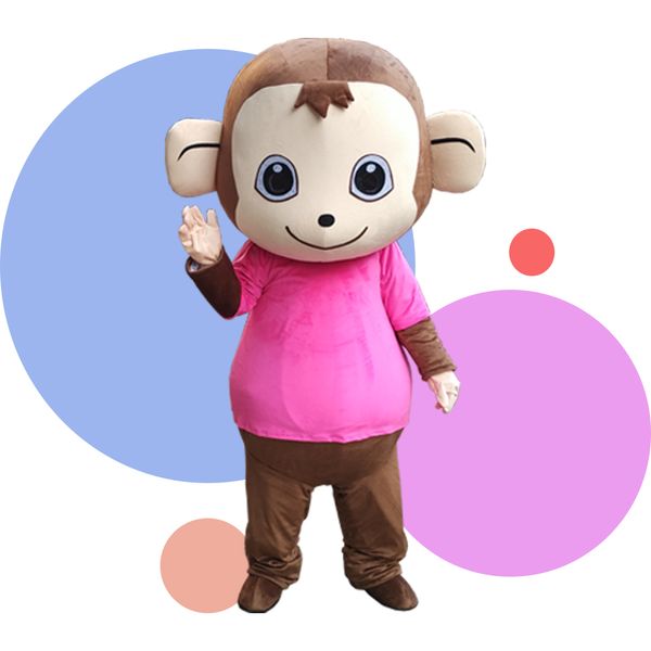 Costume de poupée de mascotte petit singe mignon dessin animé Costume de mascotte taille adulte thème Costume d'animal pour la publicité fête carvinale Halloween même