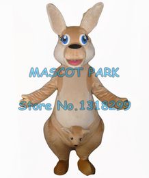 Costume de poupée mascotte, nouveau costume de mascotte kangourou, taille adulte, dessin animé, thème kangourou, costumes d'anime, accessoires de déguisement d'école