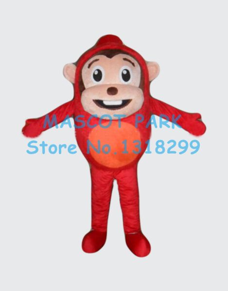 Costume de poupée de mascotte costume de mascotte de singe taille adulte en gros dessin animé thème de singe rouge costumes d'anime kits de déguisements de carnaval