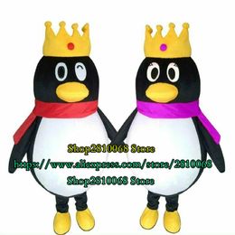 Mascotte Poupée Costume Penguin Mascotte Costume Cartoon Ssset Taille adulte Robe d'anniversaire de Noël Halloween 1113