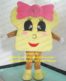 Costume de poupée à mascotte Shive Sop Pain de pain en tranches de pain Costume de mascotte Adulte Cartoon Caractère ouverture et fermeture des activités parentales-enfants