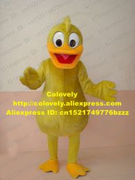 Costume de poupée de mascotte Canard jaune vif Die Ente Canard Quackquack Bébé Canard Costume de mascotte adulte avec ventre potelé Joli peigne No.338 Fre
