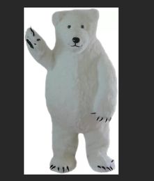 Costume de poupée à mascotte Costume de mascotte polaire blanc mignon unisexe animal costume de dessin animé personnage adulte mascotte fête Halloween