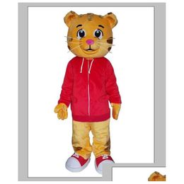 Mascot Factory Outlets Daniel Tiger Costume pour Adt Animal Large Red Halloween Carnival Party Drop Livrot Apparel Costumes DHW9A