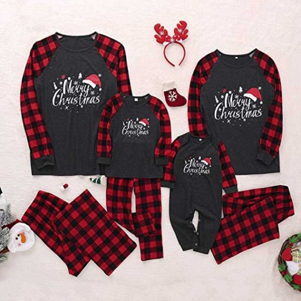 Mascotte Famille Pyjamas De Noël Correspondant Cerf Maman Et Moi Pyjamas Vêtements Ensembles Look Vêtements De Nuit Mère Fille Père Fils Tenue