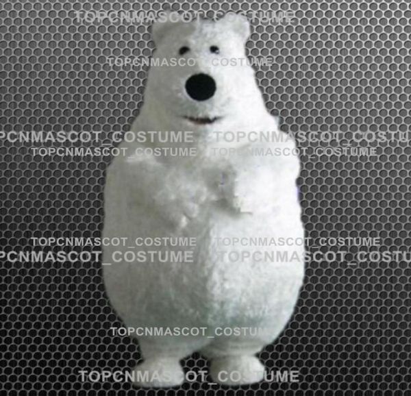 Mascot Fast Stock Product Fat Polar Bear Disfraz de mascota para niños Tamaño de adulto Animales de oso polar Mascotte