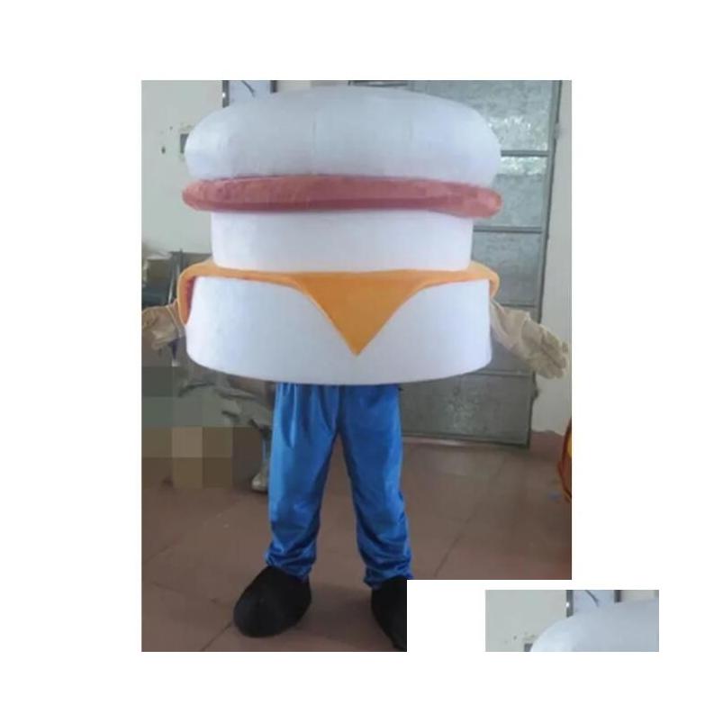 Mascotte Halloween hamburger costume di alta qualità cartone animato p personaggio di natale carnival Adts festa di compleanno Delivery Delivery dhqdh