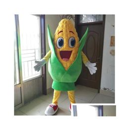 Mascotte Halloween Belle costume de maïs de haute qualité Personnalisez Cartoon Food P Le thème du thème Adt Taille de Noël Carnaval Fancy Drop de Dhkv2