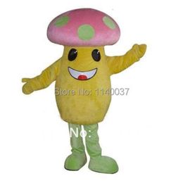 mascotte petit champignon rose mascotte de taille adulte télévision publicitaire costume commercial costume déguisé costumes mascottes