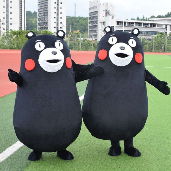 Mascota MascotCosplay Japón Oso Kumamon Traje de mascota de dibujos animados Ceremonia publicitaria Cumpleaños Disfraces Fiesta Animal Carnaval Realizar accesorios