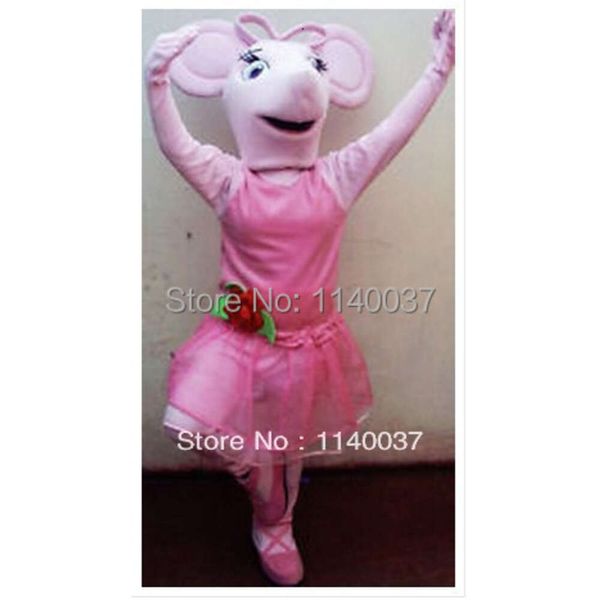 mascotte rose souris costume de mascotte de la taille adulte du caractère de dessin animé de la taille de dessin animé mascotte de la tenue