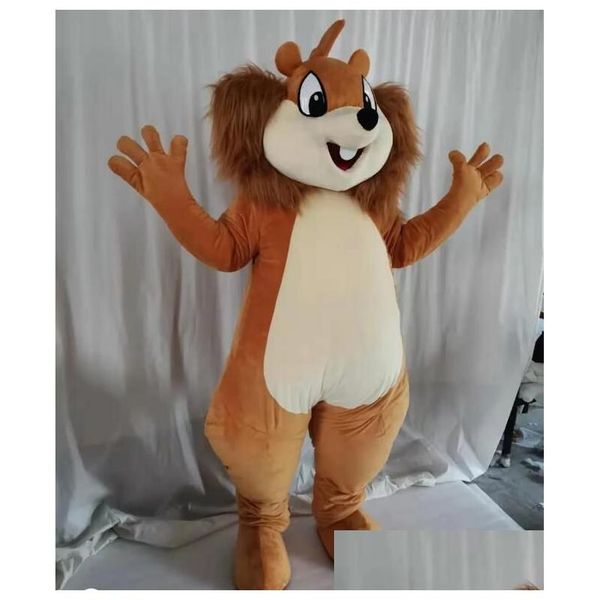 Costume d'écureuil à mascotte pour la vente de personnage de dessin animé Postuition de personnalisation Drop livraison des vêtements DHMBT