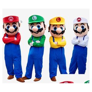 Mascot Super costume fête Fancy Dishing Brothers Costumes Adt Drop Delivery Apparel Costumes DH1SZ