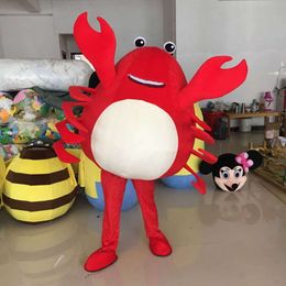 MascotCosplay vie marine crevette crabe mascotte Costume publicité cérémonie déguisement fête Animal carnaval effectuer des spectacles accessoires