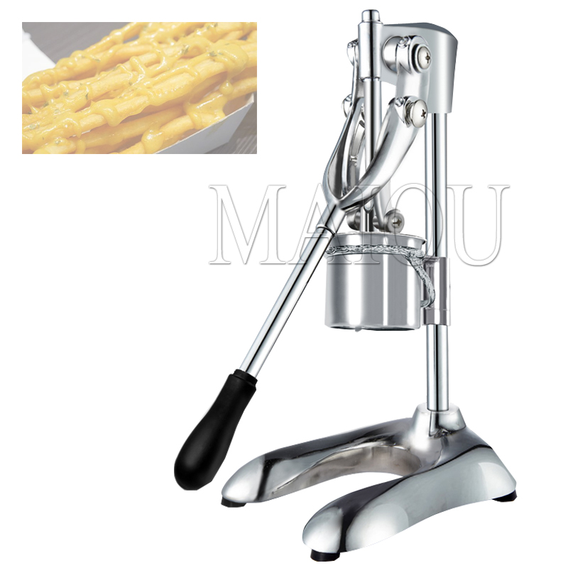 Puré de patatas largas, equipo de procesamiento de alimentos con patatas fritas, extrusoras, máquina para hacer patatas fritas súper largas, fabricación Manual de patatas fritas