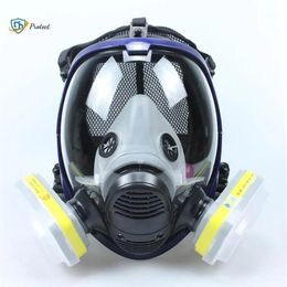 Masker 6800 7 in 1 Gasmasker Stofdicht Ademhalingsapparaat Verf Pesticide Spray Siliconen Volgelaatsfilters voor Laboratorium Welding1216z