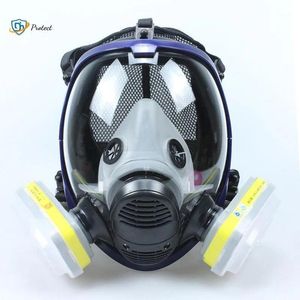 Mask 6800 7 in 1 Gas Mask Dustproof Respirator Paint Pesticide Spray Silicone Full Face Filters for Laboratory Welding1