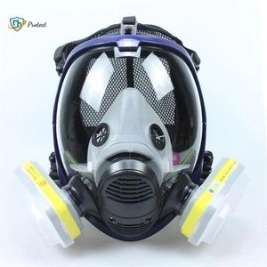 Masker 6800 7 in 1 Gasmasker Stofdicht Ademhalingsapparaat Verf Pesticide Spray Siliconen Volgelaatsfilters voor Laboratorium Welding1291H