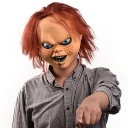 Masque de Costume de jeu pour enfants, Masques fantôme Chucky, visage d'horreur en Latex, Mascarilla d'halloween, poupée tueur du diable 2207052949