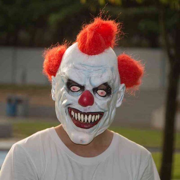 Masque Halloween Costumes d'horreur accessoires Spooky Souriant Clown Cosplown Coplay Headghear Terror Party Escape Dress Up