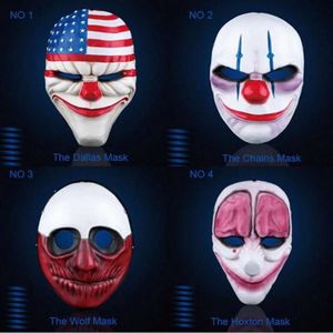 Máscara PVC PLIED PARTO PLIED PARTO MAYOR PVC Partido de payasos 2 para Masquerade Cosplay Horrible Masks P072610 S P07610