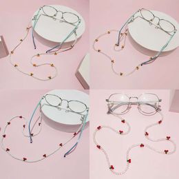 Chaînes de masquage Chaînes Cherry Eyeglass Chain for Women Retro Metal Sunglasses Lanyards Eyewear Cord Holder 230717