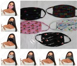 Masques adultes lettres de marque impression respirant visage concepteur unisexe réutilisable lavable cyclisme en plein air luxe masque couverture D413015976260