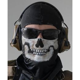 Masques COD: MW2 Ghost Skull Balaclava Ghost Simon Riley Face War Game Cosplay Masque Protection Crâne Motif Balaclava Masque