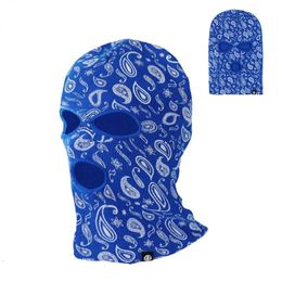 Masques Casquettes de cyclisme masques masque tactique 3 trous masque de Ski complet Sports d'hiver cagoule casque 964A couleur tricoté Ski Snowboard casquette Hip Hop