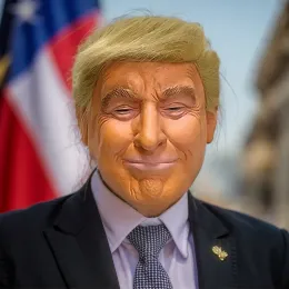 Masques Donald Trump Grand accessoire de fête d'Halloween, masques de célébrités réalistes, costume de latex, masque de militant américain pour adultes
