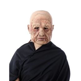 Máscaras para ancianos, máscara de Halloween, broma, abuelo, máscara de Cosplay, suministros para fiestas de Halloween, decoraciones, accesorios de Terror, accesorios de Cosplay