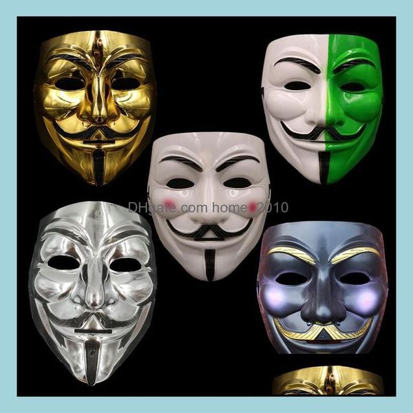 Máscaras de fiesta marca Disfraz de Halloween Horror Hacker Adt Male Dance Geek V Word Zombie Mask Ph057 Orden de mezcla
