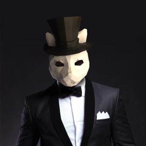 Maskers Halloween Gentleman Kat Hoofddeksel Panda Dierenmasker Creatief Handgemaakt DIY Origami Schattig Feest Rekwisieten Tij Papieren Masker Handwerk