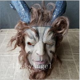 Masques Nouveau 2017 Vente Chaude Monstre Vache Masque Halloween masque Bête latex cosplay diable latex masque fête mascarade masques horreur animal Carnav