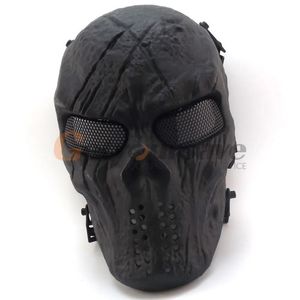 Máscaras Nuevo cráneo esqueleto ejército airsoft paintball táctico máscara de protección de cara completa Y200103