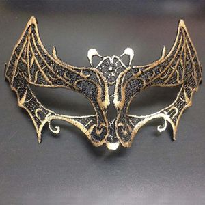 Masques Nouveau Sparkling Bat Vampire Dentelle Masque Pour Les Yeux Pour Mascarade Halloween Bar Femmes Hommes Sexy Costume Party Or Mascarade Décoration