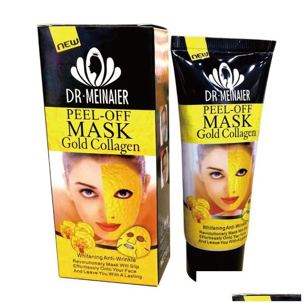 Masques pelures masque or peler collagène 60g nettoyage en profondeur visage purifiant enlevant la tête de chute dorée noire