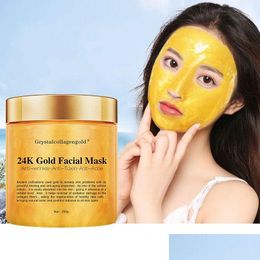 Masques pelures Grystal Collagène Femmes Girls Face Masque 24k Gold Off Off Facial Skin Hydrying Crotting Drop Livrot Health Beauty Care Otvx1