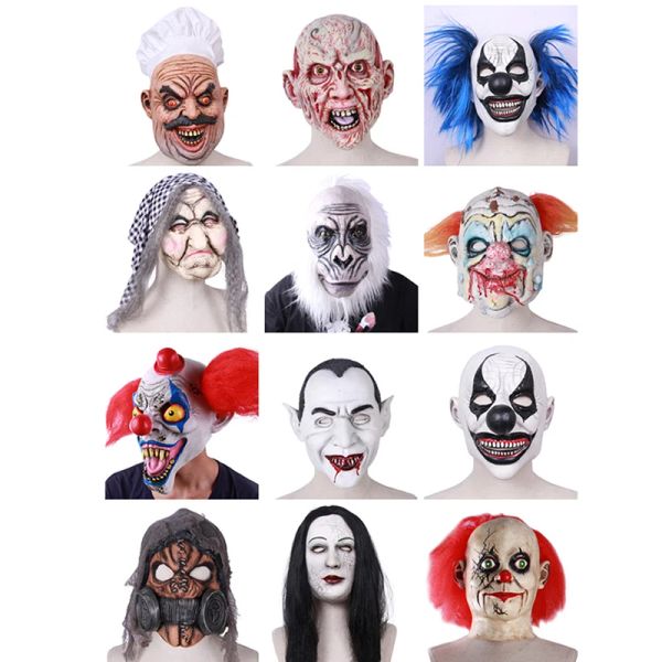 Máscaras de payaso aterrador animal de látex máscara carnaval de carnaval.